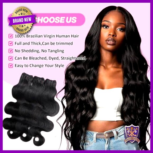 4 Bundles 100% Brazilian Virgin Hair Body Wave Extensions 18-24 Inch main image 6